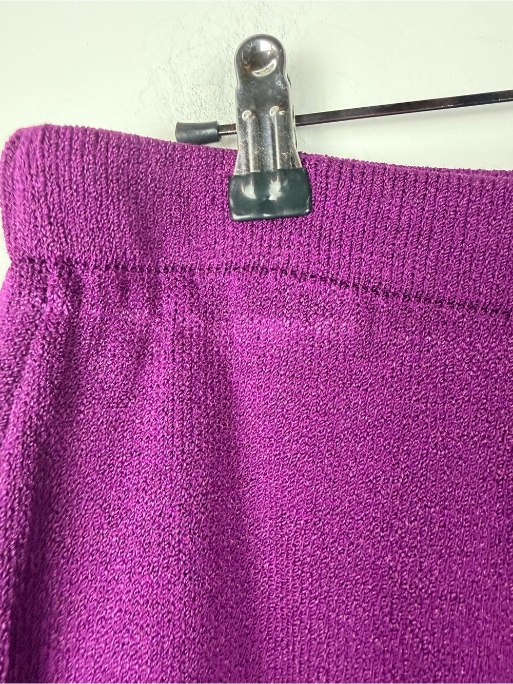 St. John Purple wool blend Santana knit skirt size 12 - Picture 3 of 6